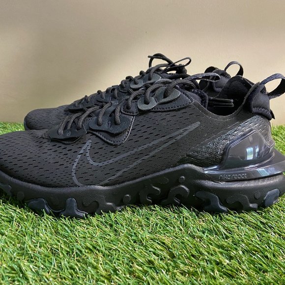 mens nike react vision triple black